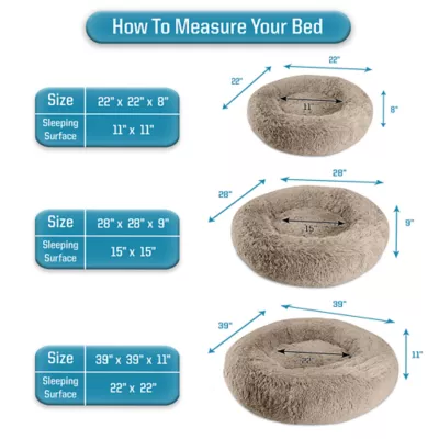 Product Arlee Home & Pet Shaggy Calming Orthopedic Eco-Friendly Donut Pet Bed