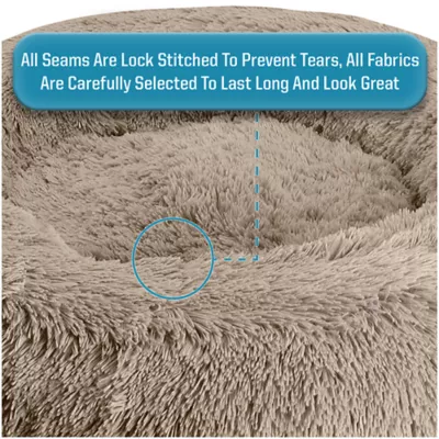 Product Arlee Home & Pet Shaggy Calming Orthopedic Eco-Friendly Donut Pet Bed
