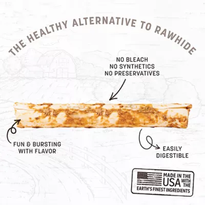 Product Earth Animals Large Chicken Roll Rawhide Alternative Dog Treats 2 Count 7 OZ