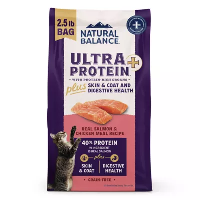 Natural Balance Ultra Protein+ Dry Cat Food, Skin/Coat/Digestive Health, Real Salmon & Chicken Meal - Image 1
