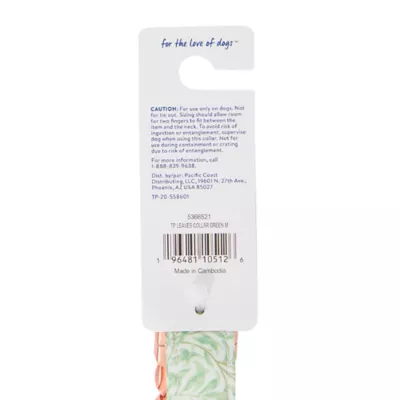 Product Top Paw® Green Leaves Dog Collar