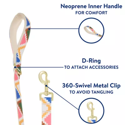 Product Top Paw® Aztec Dog Leash - White, Multi - 4 FT