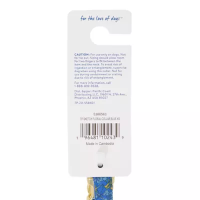 Top Paw® Sketch Floral Dog Collar - Image 7