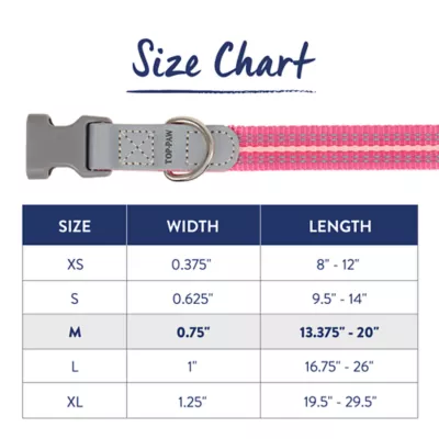 Top Paw® Reflective Dog Collar, Adjustable, Comfortable, Durable, Multiple Sizes, Multiple Colors - Image 5