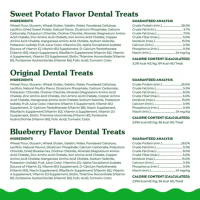 Product Greenies Triple Flavor Dental Treat Variety Pack 36 OZ