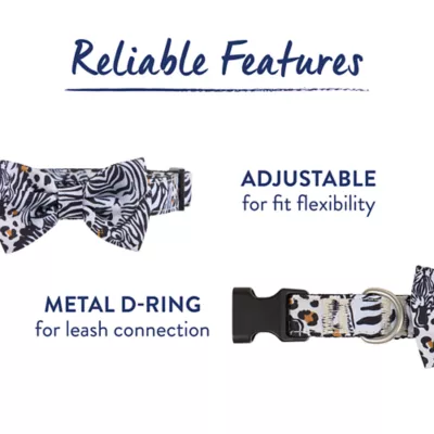 Top Paw® Blue Animal Dog Collar with Bow - Image 3