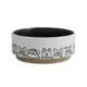 Product Top Paw® Black & White Dog Paw Ceramic Dog Bowl