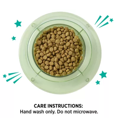 Whisker City® Green Elevated Plastic Cat Bowl - Image 3
