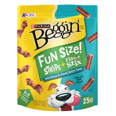 Product Beggin' Flavor Stix & Strips with Bacon & Peanut Butter Flavor Soft & Chewy Dog Treats