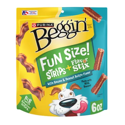Product Beggin' Flavor Stix & Strips with Bacon & Peanut Butter Flavor Soft & Chewy Dog Treats