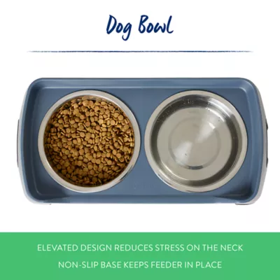 Product Top Paw® Blue Elevated Feeder