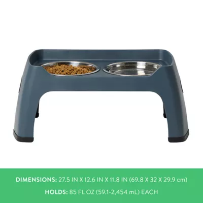 Product Top Paw® Blue Elevated Feeder