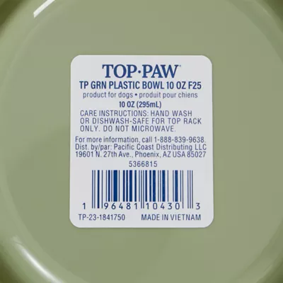 Top Paw® Green Plastic Dog Bowl - Image 7
