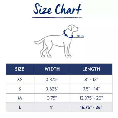 Top Paw® Blue Retro Stripe Dog Collar, Blue Dog Collar, Adjustable, Multiple Sizes - Image 4