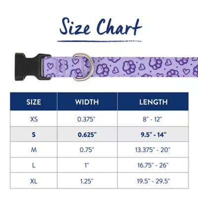 Product Top Paw® Purple Paw Print Dog Collar