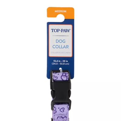 Product Top Paw® Purple Paw Print Dog Collar