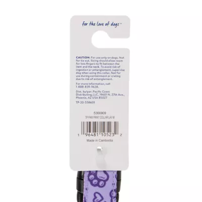 Product Top Paw® Purple Paw Print Dog Collar