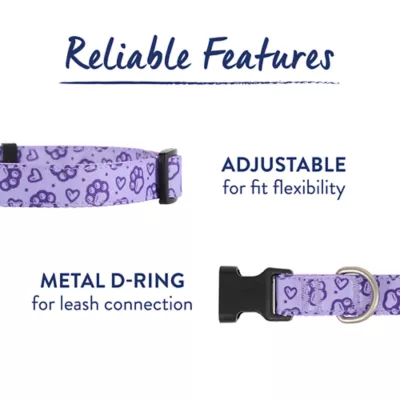 Product Top Paw® Purple Paw Print Dog Collar