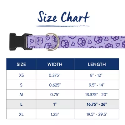Product Top Paw® Purple Paw Print Dog Collar