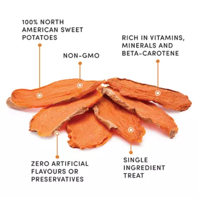 Product Crumps' Natural Sweet Potato Chews Dog Treats, 612g