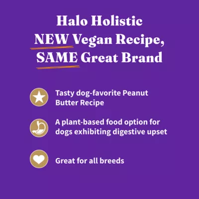 Halo Holistic Adult Dog Vegan Food - Plant-Based Peanut Butter Recipe - Image 5