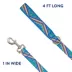 Top Paw® Retro Stripe Dog Leash - 4 Ft image thumbnail 2