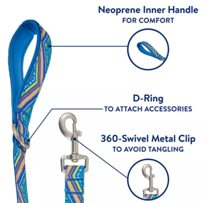 Product Top Paw® Retro Stripe Dog Leash - 4 Ft