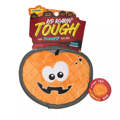 Product Joyhound® Rip Roarin' Pumpkin Squeaker Dog Toy - Tough Plush