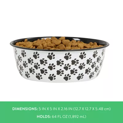 Product Top Paw® Novelty Paws Stainless Steel Dog Bowl