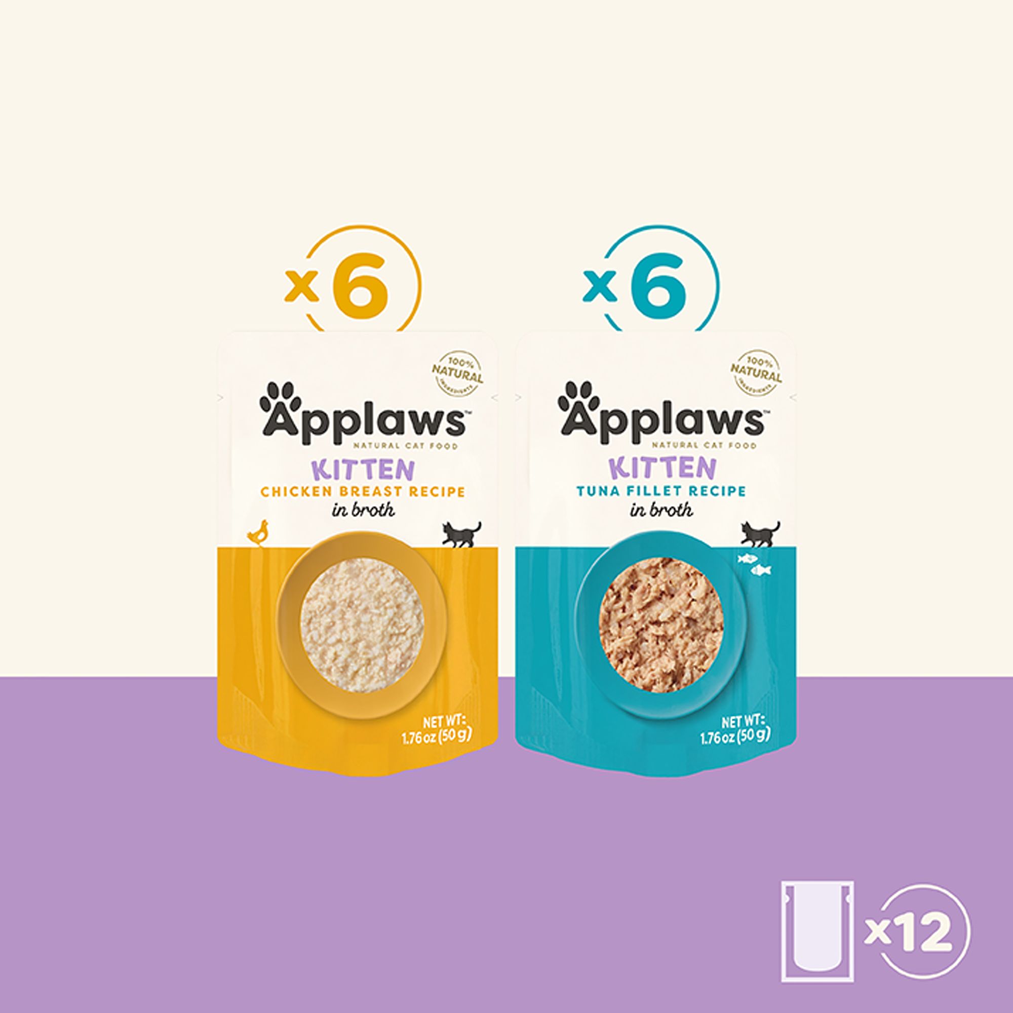 Applaws Cat - Kitten, Broth, Variety Pack, 12 CT, 21.12 OZ - thumbnail 4