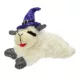 Product Multipet® Halloween Lamb Chop with a Spider Web Witch Hat and Shiny Black Paws and Ears 6"