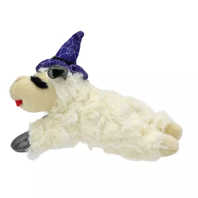 Product Multipet® Halloween Lamb Chop with a Spider Web Witch Hat and Shiny Black Paws and Ears 6"