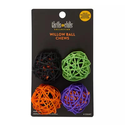 Product Thrills & Chills Small Pet Willow Ball Chews 4 Count