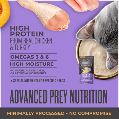 Product Tiki Cat - Solutions, Mousse, Light, Chicken, Turkey, Pumpkin, 2.4 OZ