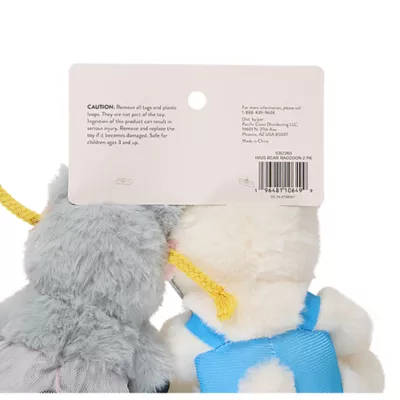 Product Thrills & Chills® Squeaker Plush Bear & Raccoon Dog Toys  - 2 Pk