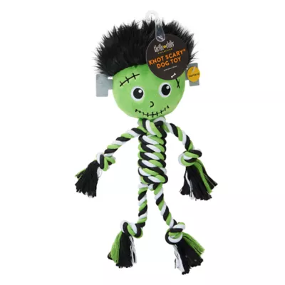 Product Thrills & Chills® Rope with Frankenstein Plush Squeaker Dog Toy