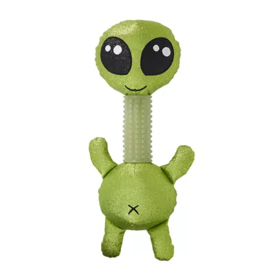 Product Thrills & Chills® Squeaker Long Neck Glow-in-the-Dark Alien Plush Dog Toy