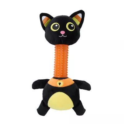 Product Thrills & Chills® Squeaker Long Neck Glow-in-the-Dark Cat Plush Dog Toy