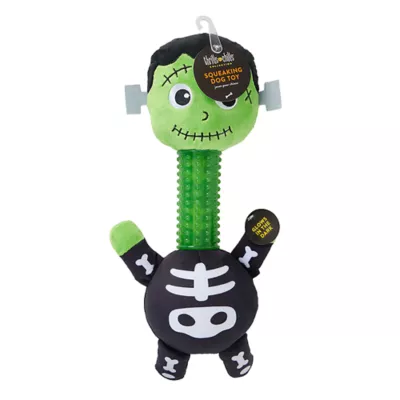 Product Thrills & Chills® Squeaker Long Neck Glow-in-the-Dark Frankenstein Plush Dog Toy