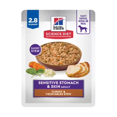 Product Hill's Science Diet Sensitive Stomach & Skin Adult Wet Dog Food Topper - Turkey & Vegetables, 2.8 oz