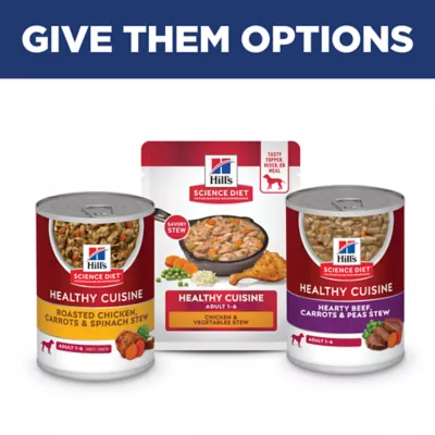 Product Hill's Science Diet Healthy Cuisine Adult Wet Dog Food Topper - Chicken & Vegetable, 2.8 oz