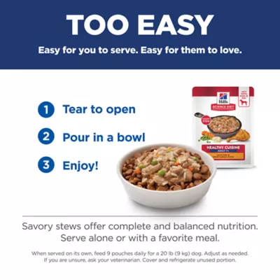 Product Hill's Science Diet Healthy Cuisine Senior 7+ Wet Dog Food Topper - Chicken & Vegetable, 2.8 oz