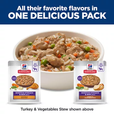 Product Hill's Science Diet Sensitive Stomach & Skin Variety Pack Adult Wet Dog Food Topper