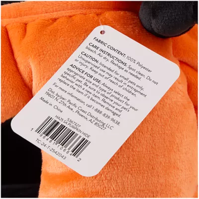 Product Thrills & Chills® Small Pet Pumpkin Spooky Slumber Bed