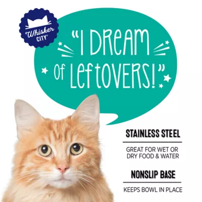 Whisker City® Stainless Steel Cat Saucer - Image 2