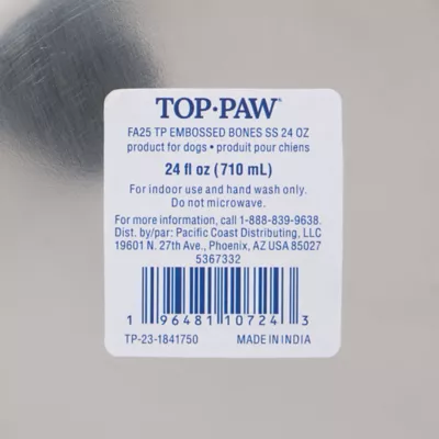 Top Paw® Embossed Bone Dog Bowl - Image 7