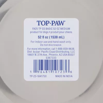 Product Top Paw® Basic Stainless Steel Dog Bowl