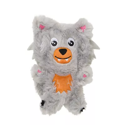 Product Thrills & Chills® Flattie Wolf Dog Toy with Squeaker & Crinkly Sounds