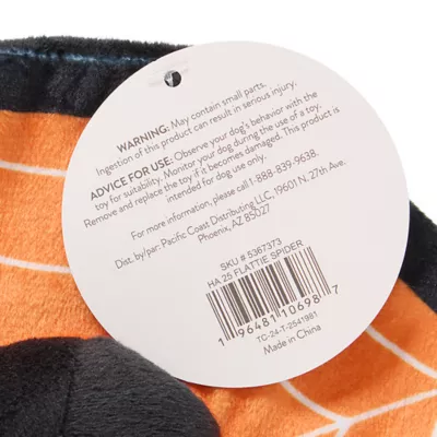 Product Thrills & Chills® Flattie Spider Dog Toy with Squeaker & Crinkly Sounds