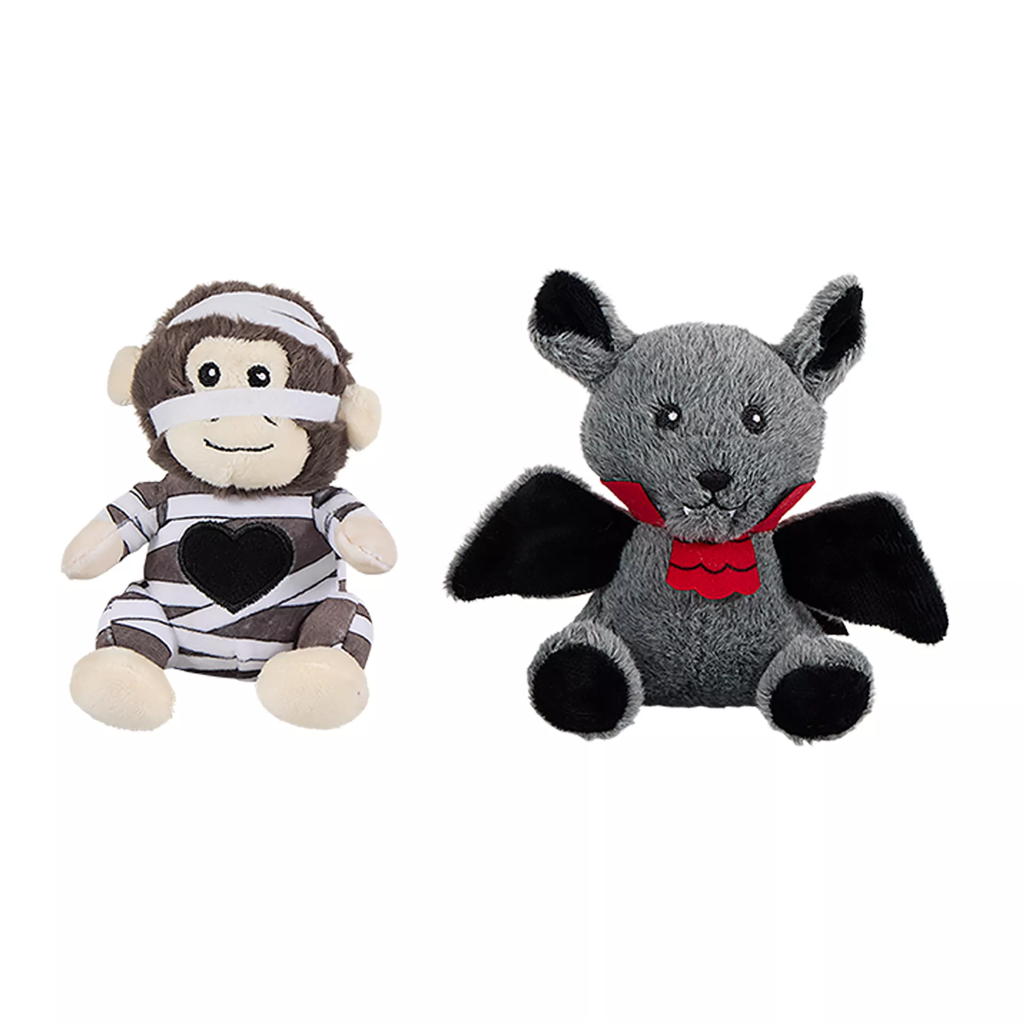 Thrills & Chills® Squeaker Bat & Monkey Plush Dog Toys - 2 PK
